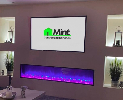 A media room installed by Mint Contracting Services